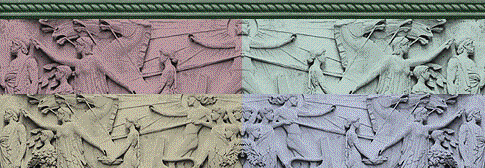 banner of classical sculpture